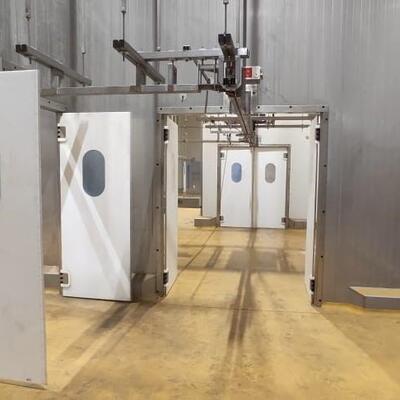 Пластиковые маятниковые двери МД (Пст-Vcam)