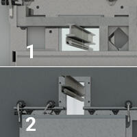 Варианты реализации при использовании монорельса